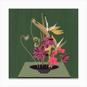 Flowers For Scorpio Square Canvas Print