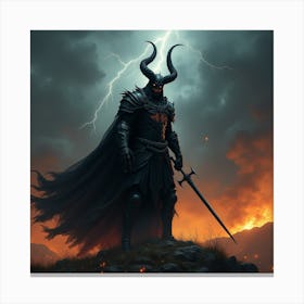 Horned Demon Canvas Print