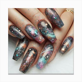 Galaxy Nails Canvas Print