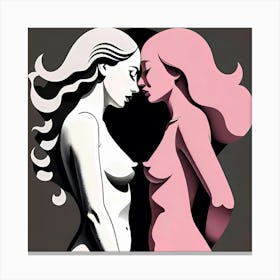 Two Woman In Love Canvas Print