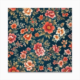 Beautiful Fabric With Floral Pattern 3314412748 Canvas Print