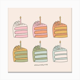 Rainbow Slices Of Cake Canvas Print