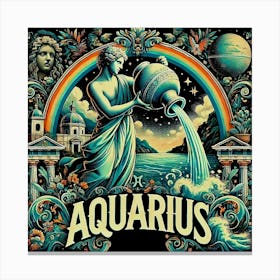 Zodiac Sign Aquarius, Air Element, Water-Bearer 1 Canvas Print