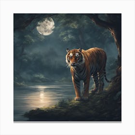 Tiger In The Forest Canvas Print