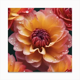 Dahlias Canvas Print