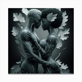 Couple Of Leaves Canvas Print