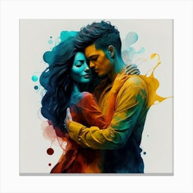 Couple Hugging 9 Canvas Print