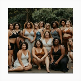 Group Of Women In Bikinis 1 Canvas Print