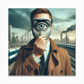 Man With A Mask 1 Canvas Print