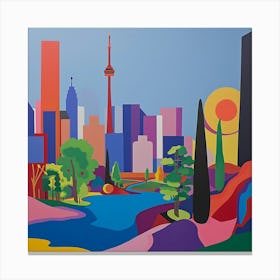 Abstract Travel Collection Toronto Canada 6 Canvas Print