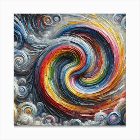 Rainbow Swirl Canvas Print