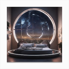 Futuristic Bedroom 13 Canvas Print