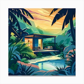 House In The Jungle Canvas Print