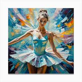 Oil Painting Ballerina Canvas Print