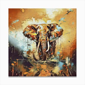 Elephant Painting Canvas Print