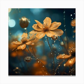 Flowers In The Rain 1 Canvas Print