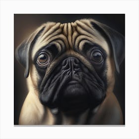 Pug Portrait Canvas Print
