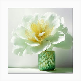 Peony In A Vase Canvas Print
