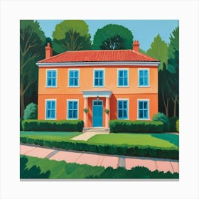 Hockney House Abstract Art Print 3 Canvas Print