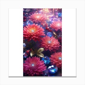 Dahlias Canvas Print