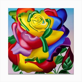 Rainbow Rose Canvas Print