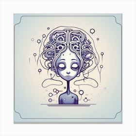 Alien Head Canvas Print