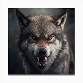 The Wolf Portrait Canvas Print