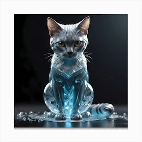 Ice Cat Canvas Print