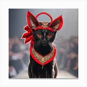 Cat On Runway Canvas Print