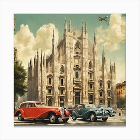 Milano Vintage Travel Poster 2 Canvas Print