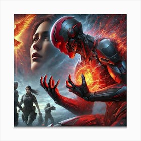 Sci Fi Scene Shattered Bonds Canvas Print