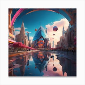 Futuristic Cityscape 7 Canvas Print