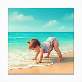 Baby Yoga Canvas Print