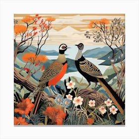 Bird In Nature Pheasant 3 Canvas Print