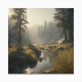 River In The Woods 3 Canvas Print