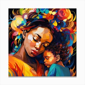 Mother And Child 12 Canvas Print