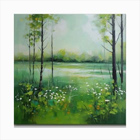 Default Original Landscape Plants Oil Painting 17 Canvas Print