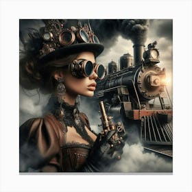 Steampunk Woman 1 Canvas Print
