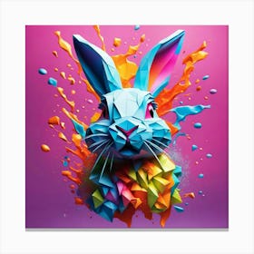 Origami Bunny Canvas Print