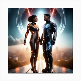 Futuristic Couple 61 Canvas Print