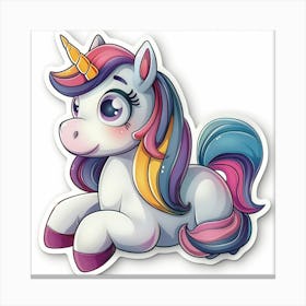 Unicorn Sticker 52 Canvas Print