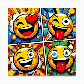Emoji Set Canvas Print