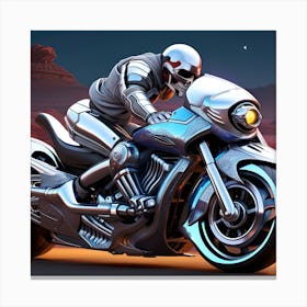 Motorcycle Rider 1 Canvas Print