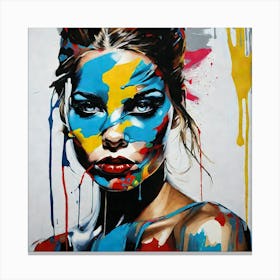 Splatter Girl Canvas Print