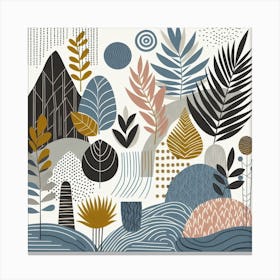 Scandinavian style, Tropics 6 Canvas Print