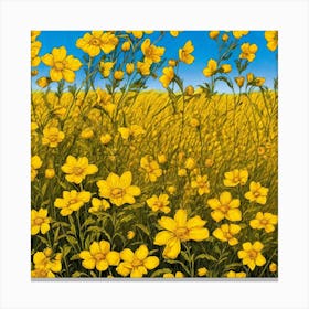 Yellow Cosmos 1 Canvas Print