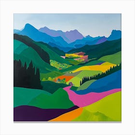 Colourful Abstract Tatra National Park Poland 3 Canvas Print