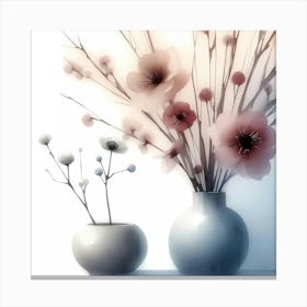 Flowers In Vases Canvas Print