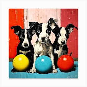 Puppies Playing - Puppy Zone Canvas Print