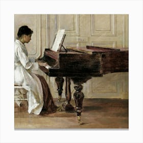 Woman At The Piano 2 Canvas Print